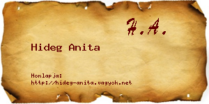 Hideg Anita névjegykártya